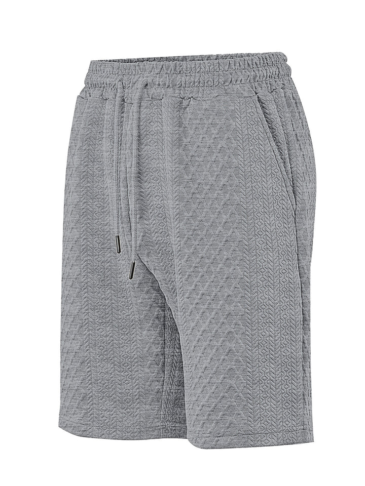 Herren nan strukturierte Lounge-Shorts mit Elastikbund Tunnelzug und seitlichen Eingrifftaschen Echo Archiv