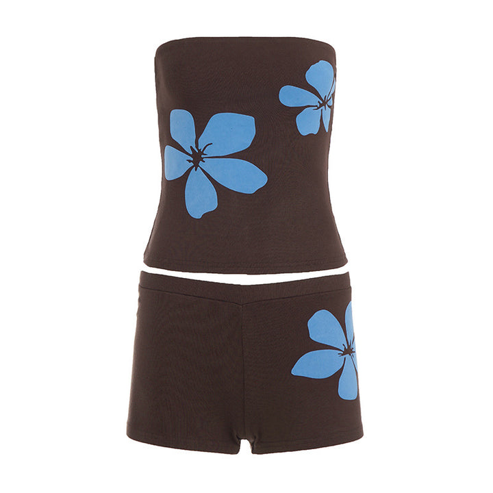 Damen Bandeau-Bikini-Set mit floralen Akzenten und hoher Bequemlichkeit Echo Archiv