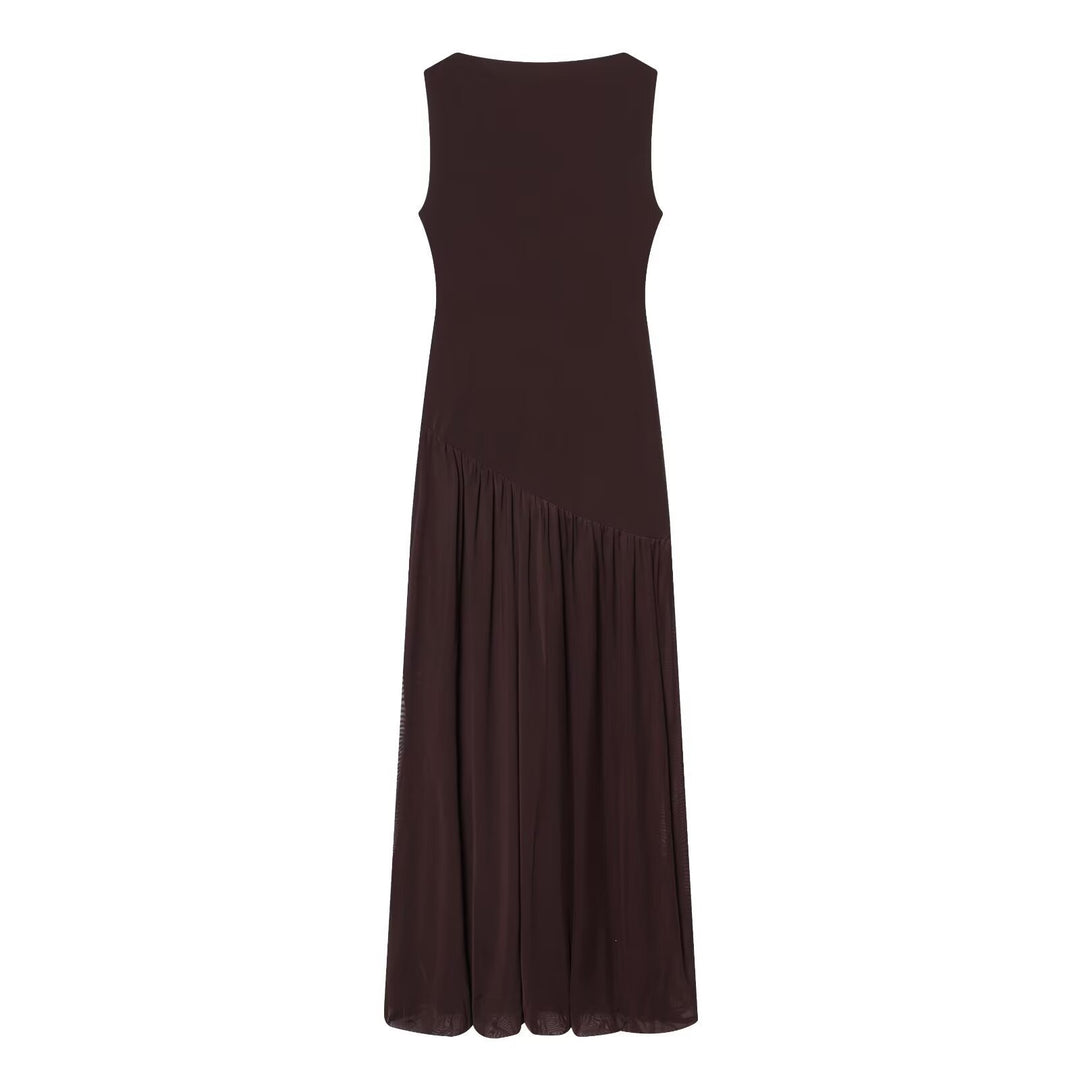 Damen Maxikleid mit elegantem Drapé und asymmetrischem Saum Echo Archiv