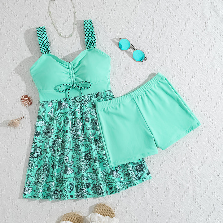 Damen Figurumspielender Tankini mit modischem Rock Echo Archiv