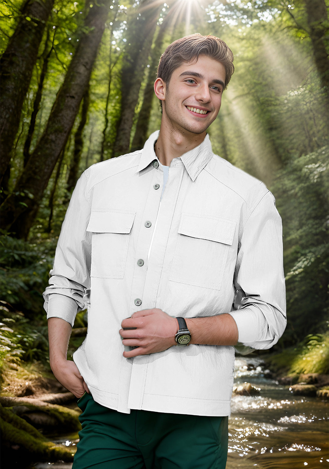 Herren strapazierfähige Utility-Jacke mit praktischen Taschen Echoarchiv