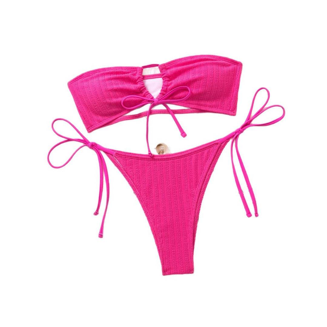 Damen Bandeau-Bikini mit Raffung Echo Archiv