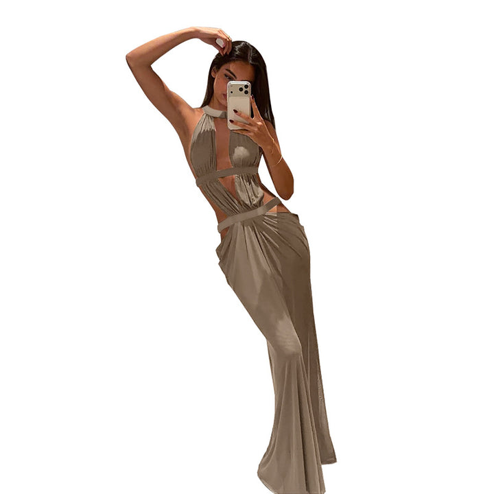 Damen elegantes Wickelkleid mit tiefem V-Ausschnitt und modischen Drapierungen Echo Archiv