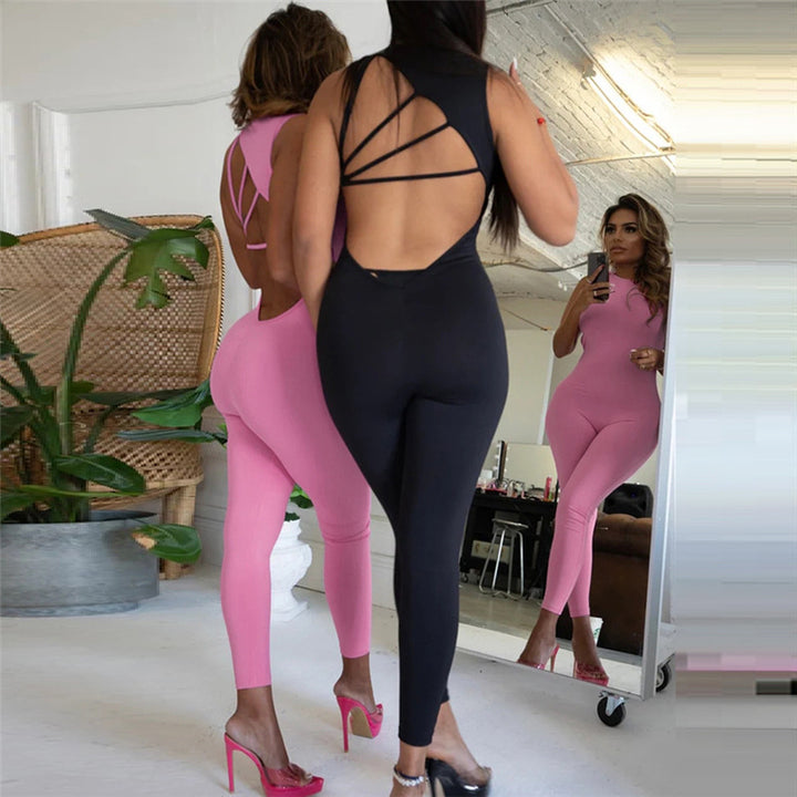 Damen Sportlicher Langoverall mit innovativem Cut-Out Echo Archiv