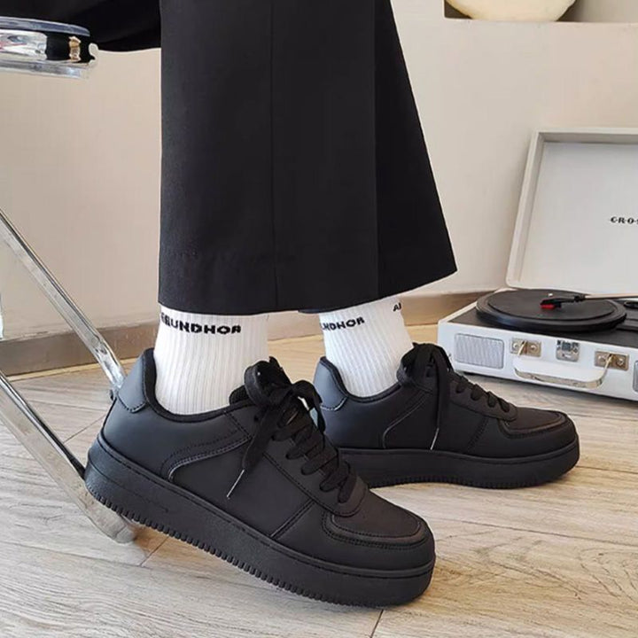 Damen Schnür-Sneaker aus hochwertigem Kunstleder mit rutschfester Sohle Echo Archiv