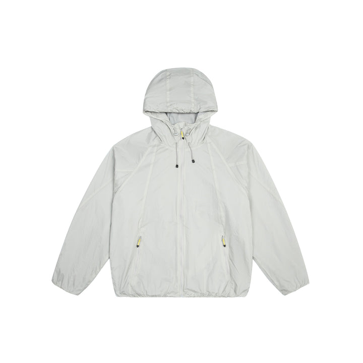 Unisex Leichter Windbreaker mit verstellbarer Kapuze, packbarer Nylonjacke Echoarchiv