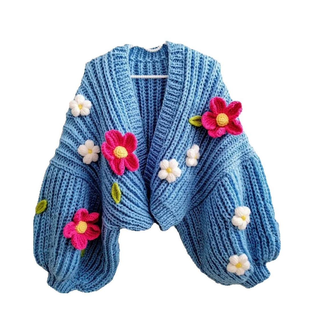 Damen Verspielt Floral strickjacke – Veloura