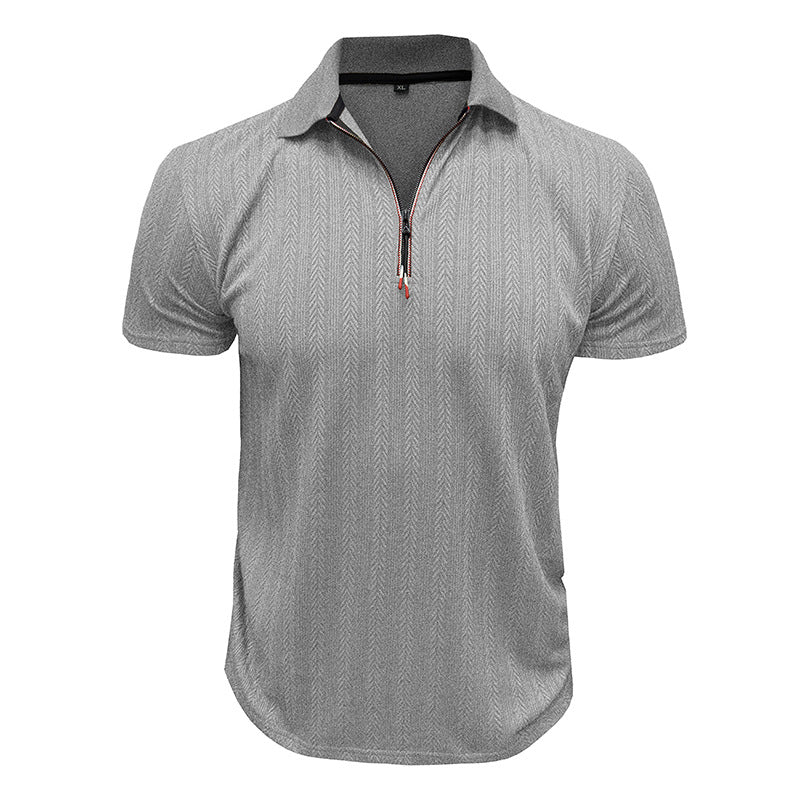 Herren Kurzarm Poloshirt mit hohem Kragen Echoarchiv