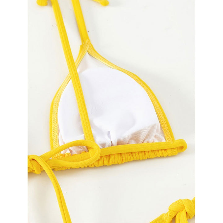Damen Triangel-Bikini-Set mit Schnürausschnitt und hohem Beinausschnitt Echo Archiv
