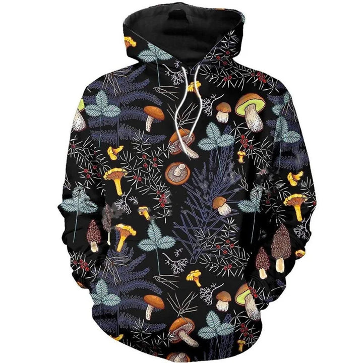 Unisex Kapuzenpullover mit kreativem Pilzdesign Echoarchiv