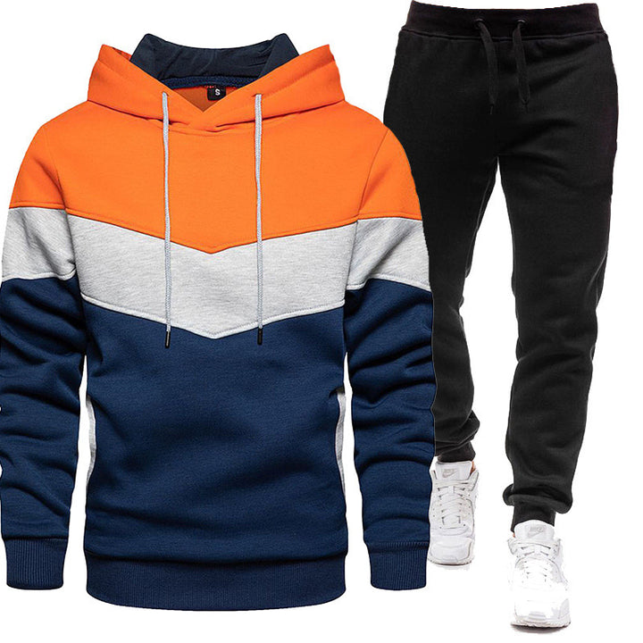 Herren sportliches Kapuzenpullover- und Jogginghosen-Set Echoarchiv