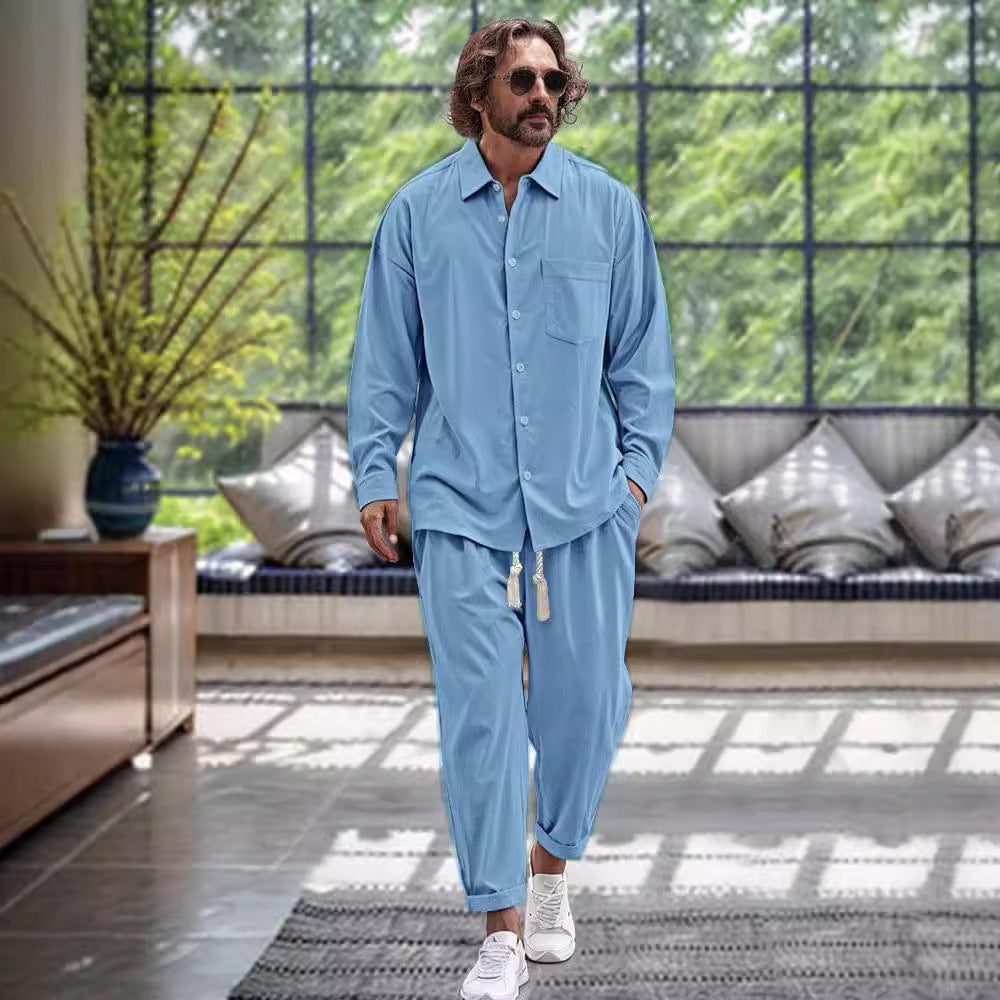 Herren lässiges Freizeit-Outfit mit modischem Schnitt und praktischen Taschen Echoarchiv