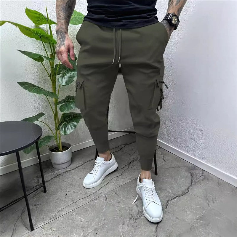 Herren modische Cargo-Jogginghose mit praktischen Taschen und elastischem Bund Echoarchiv