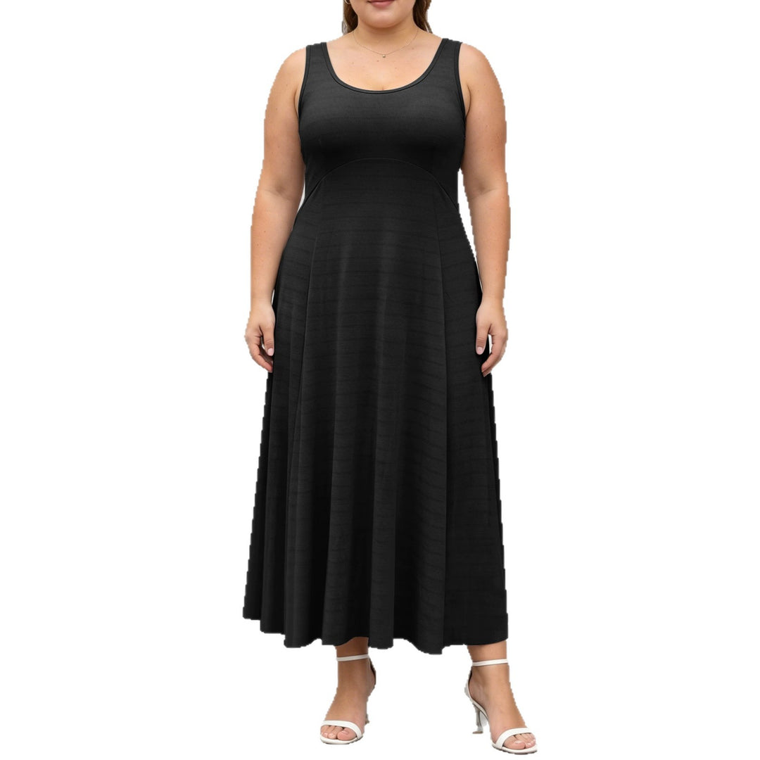 Damen Fließendes Maxikleid mit taillenbetonter A-Linie und breiten Trägern – Valéora