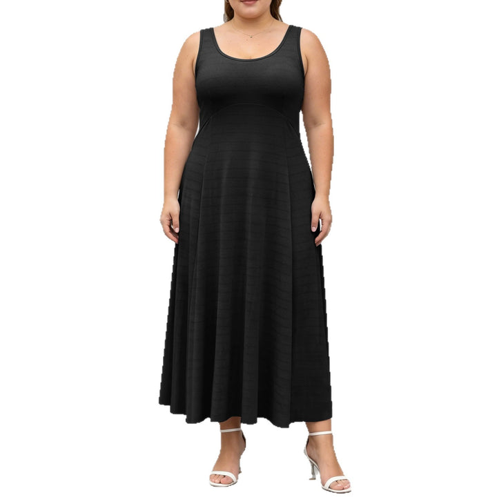 Damen Fließendes Maxikleid mit taillenbetonter A-Linie und breiten Trägern – Valéora