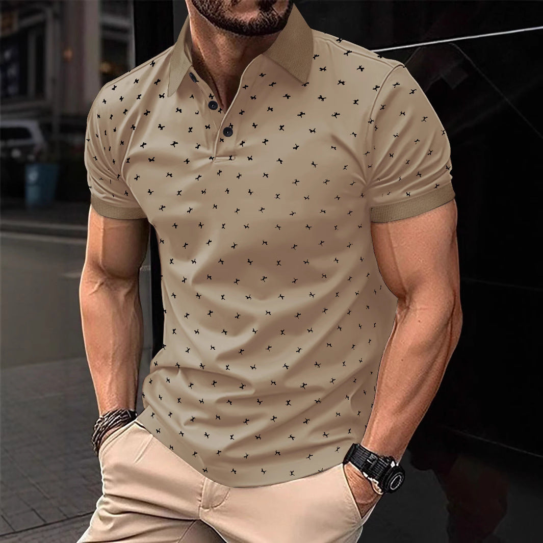 Herren Polohemd mit modernem floralem Design und hochwertiger Baumwollqualität Echoarchiv