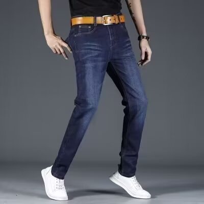 Herren Slim Fit Jeans mit elastischem Bund und modernen Akzenten Echoarchiv