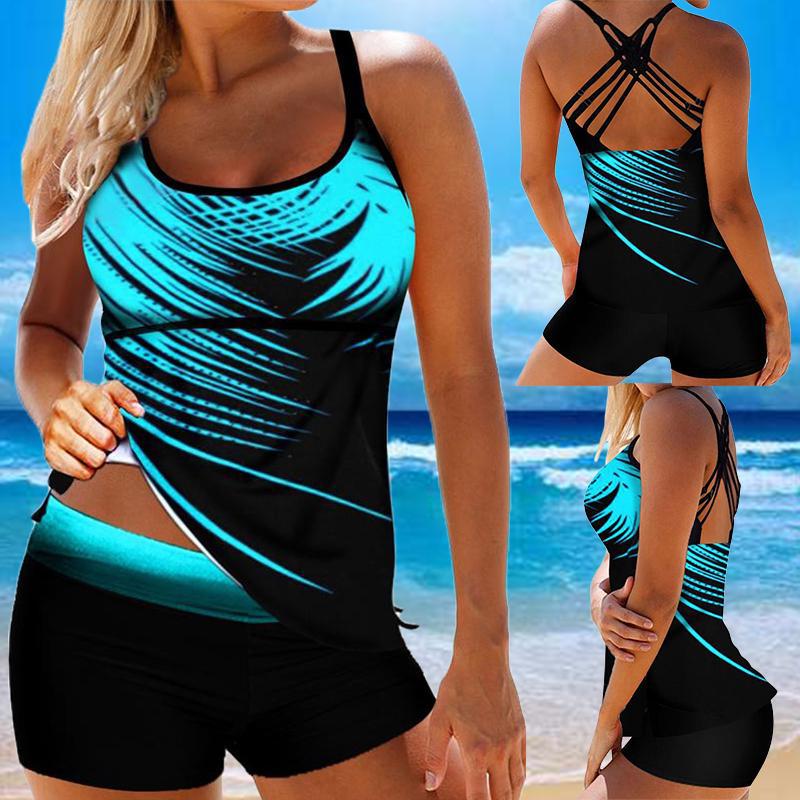 Damen Sportliche Badebluse mit Shorts Echo Archiv