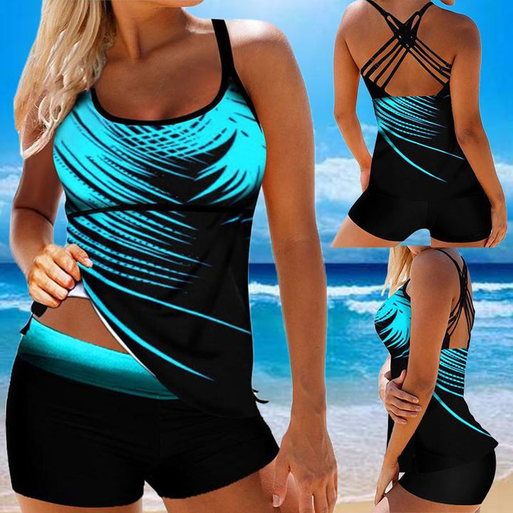 Damen Sportliche Badebluse mit Shorts Echo Archiv