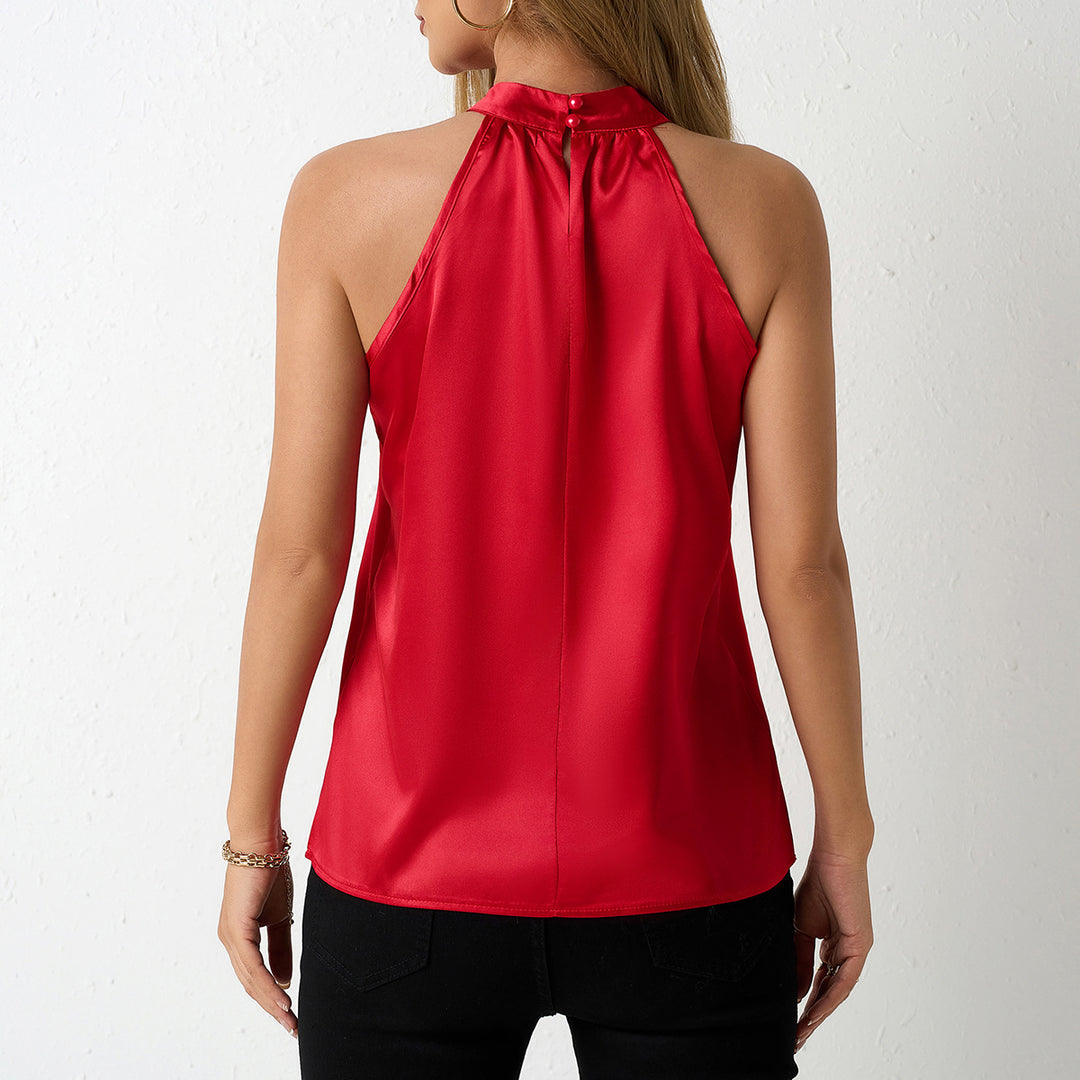Damen Elegante halterlose Bluse mit Satin-Finish Echo Archiv