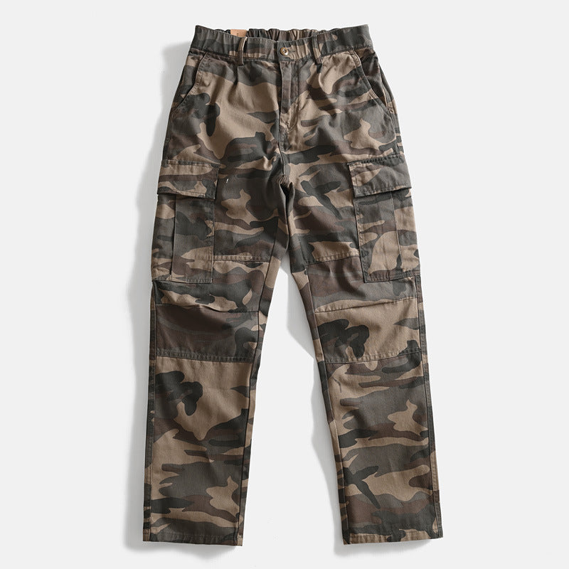 Herren Cargohose im Military-Look mit Mehrfachtaschen und geradem Schnitt Echoarchiv