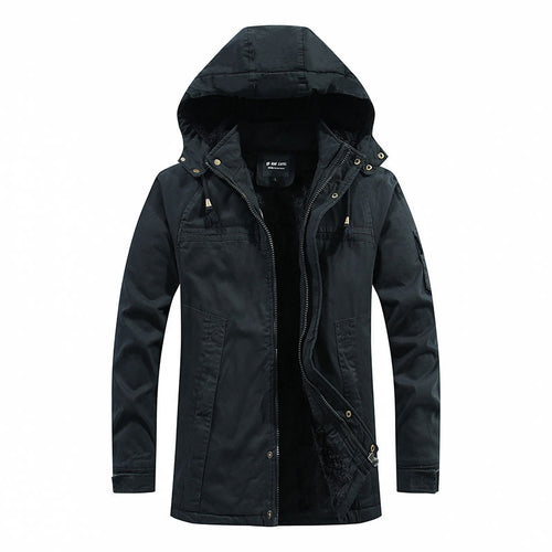 Herren Fieldparka aus robustem Canvas mit wärmender Teddyfleece‑Innenlage und Ärmeltasche – Taviero