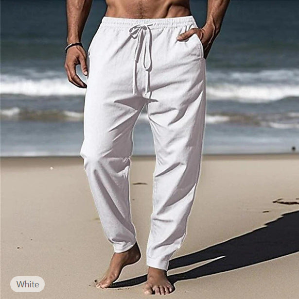 Herren lässige Strand-Hose mit elastischem Bund Echoarchiv