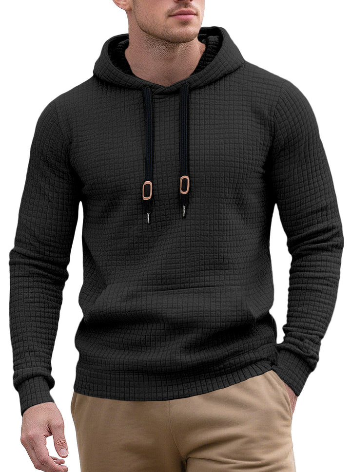 Herren Hoodie mit strukturierter Oberfläche und modischem Design Echoarchiv