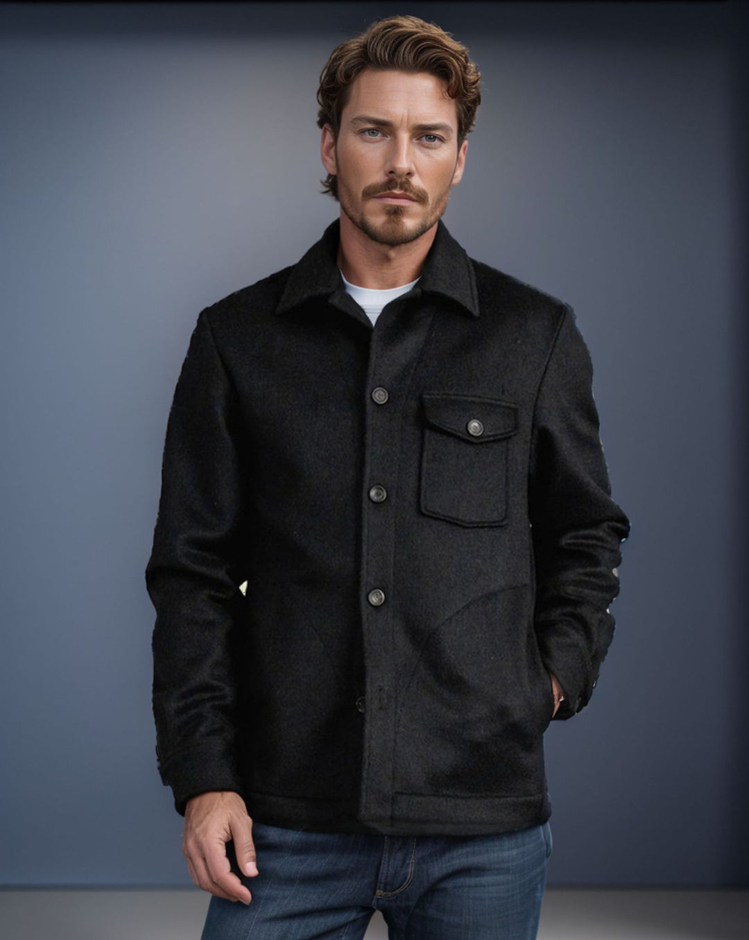 Herren Wolljacke im stilvollen Vintage-Look Echoarchiv