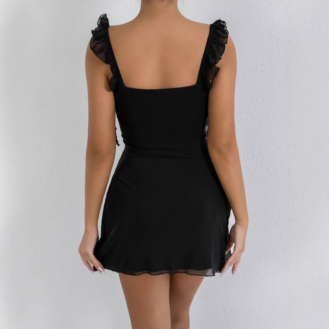 Damen Elegantes trägerloses Minikleid mit raffiniertem Schleifendetail Echo Archiv