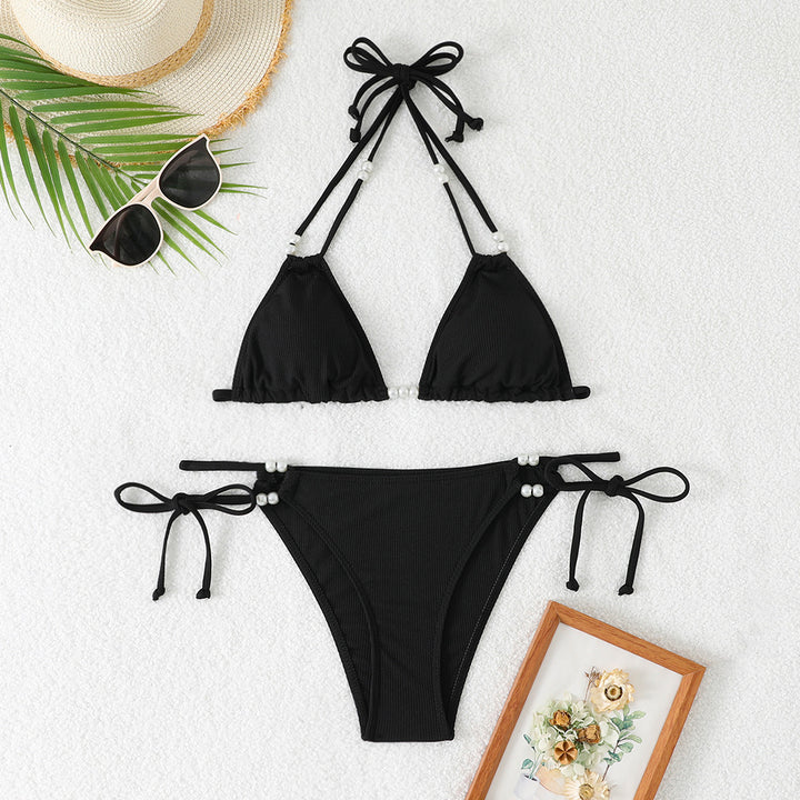 Damen Triangel-Bikini mit raffinierten Perlenakzenten Echo Archiv