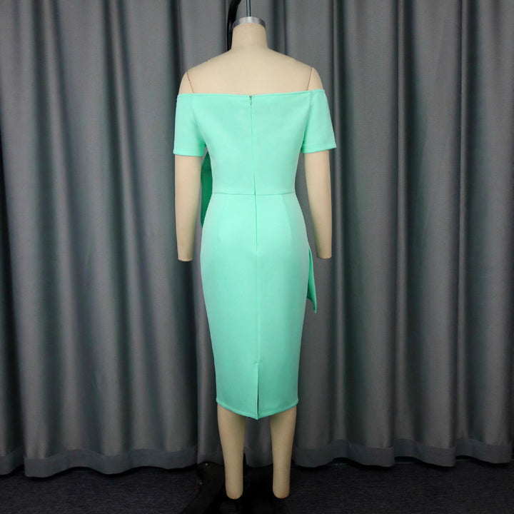 Damen Elegantes Wickelkleid mit asymmetrischem Design und Drapierungen Echo Archiv