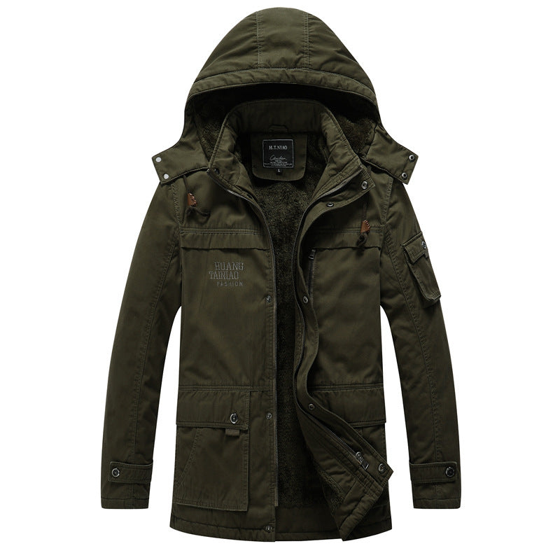 Herren Gefütterter Fieldparka mit Teddyfleece‑Innenfutter und Multifunktions‑Taschen – Taviero