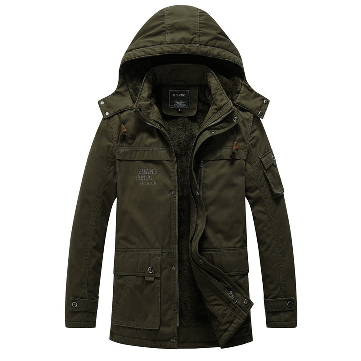 Herren Gefütterter Fieldparka mit Teddyfleece‑Innenfutter und Multifunktions‑Taschen – Taviero