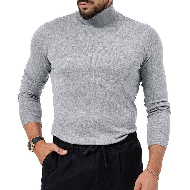 Herren Rollkragenpullover aus feiner, atmungsaktiver Wolle mit elegantem Schnitt Echoarchiv