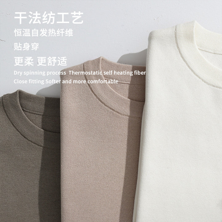 Damen Leichter Baumwoll-Mix Rundhals-Pullover mit minimalistischem Schnitt Echo Archiv