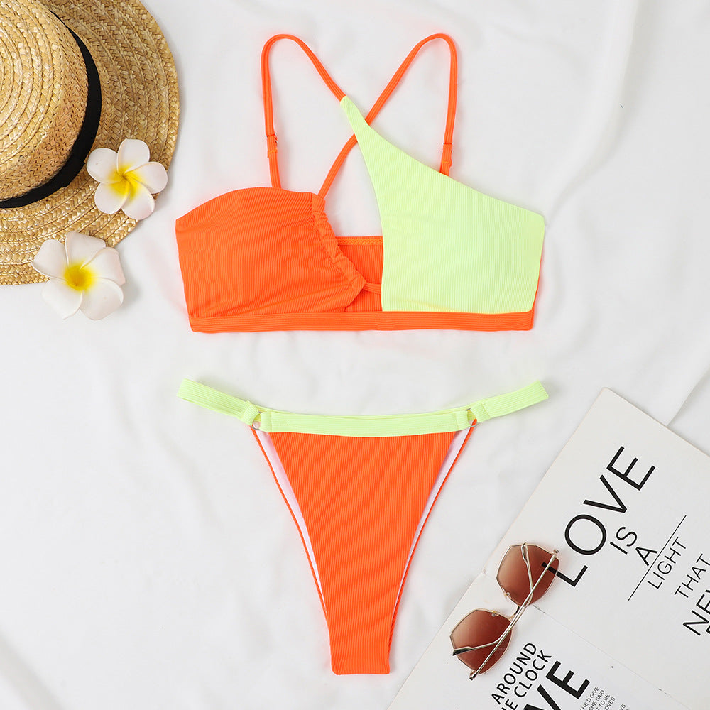 Damen Zweiteiliges Bikini-Set mit asymmetrischem Design Echo Archiv