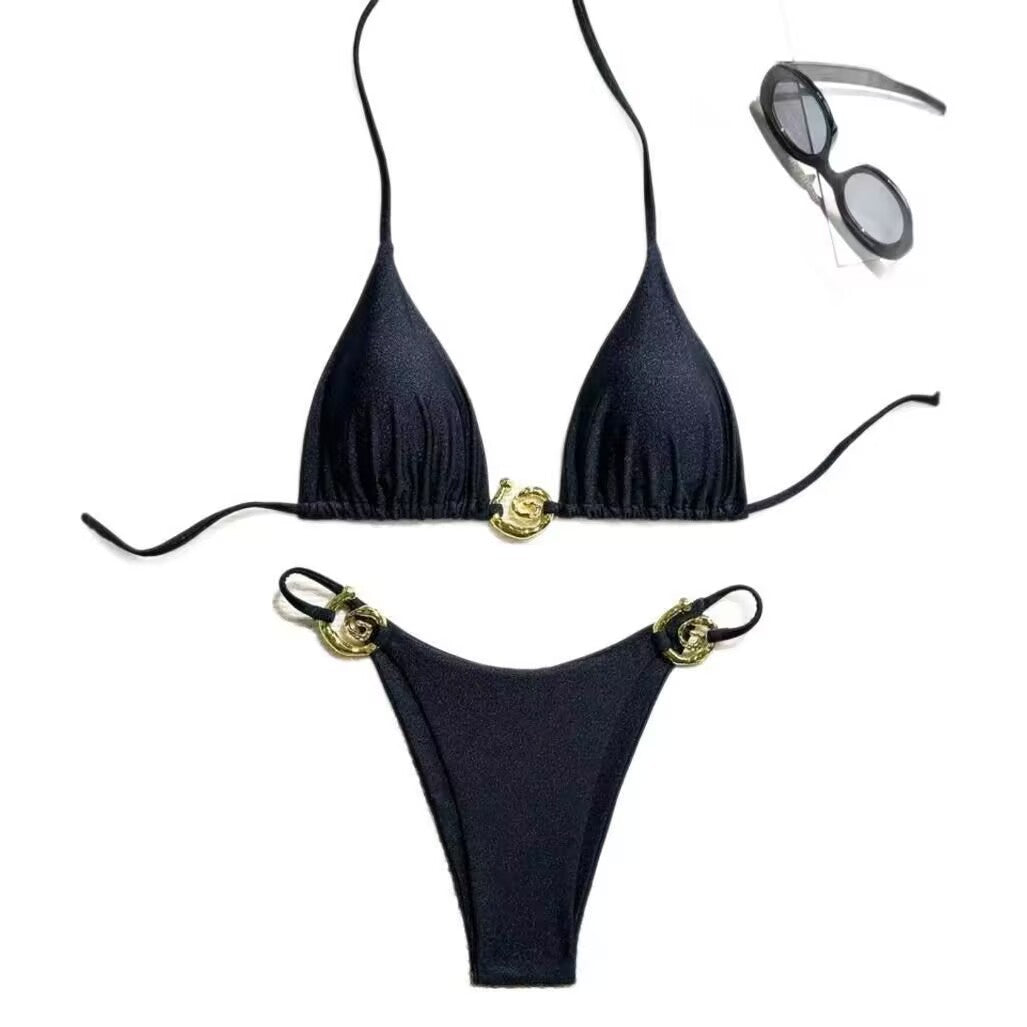 Damen Triangel-Bikini mit raffiniertem Gold-Detail Echo Archiv