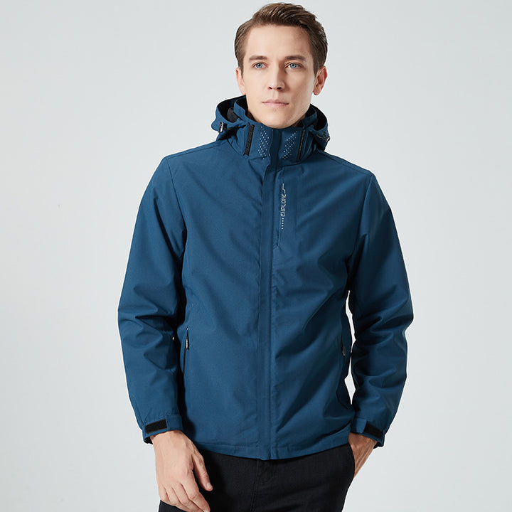 Damen leichte wasserabweisende Freizeit-Outdoorjacke mit verstellbarer Kapuze und verdecktem Reißverschluss Echo Archiv