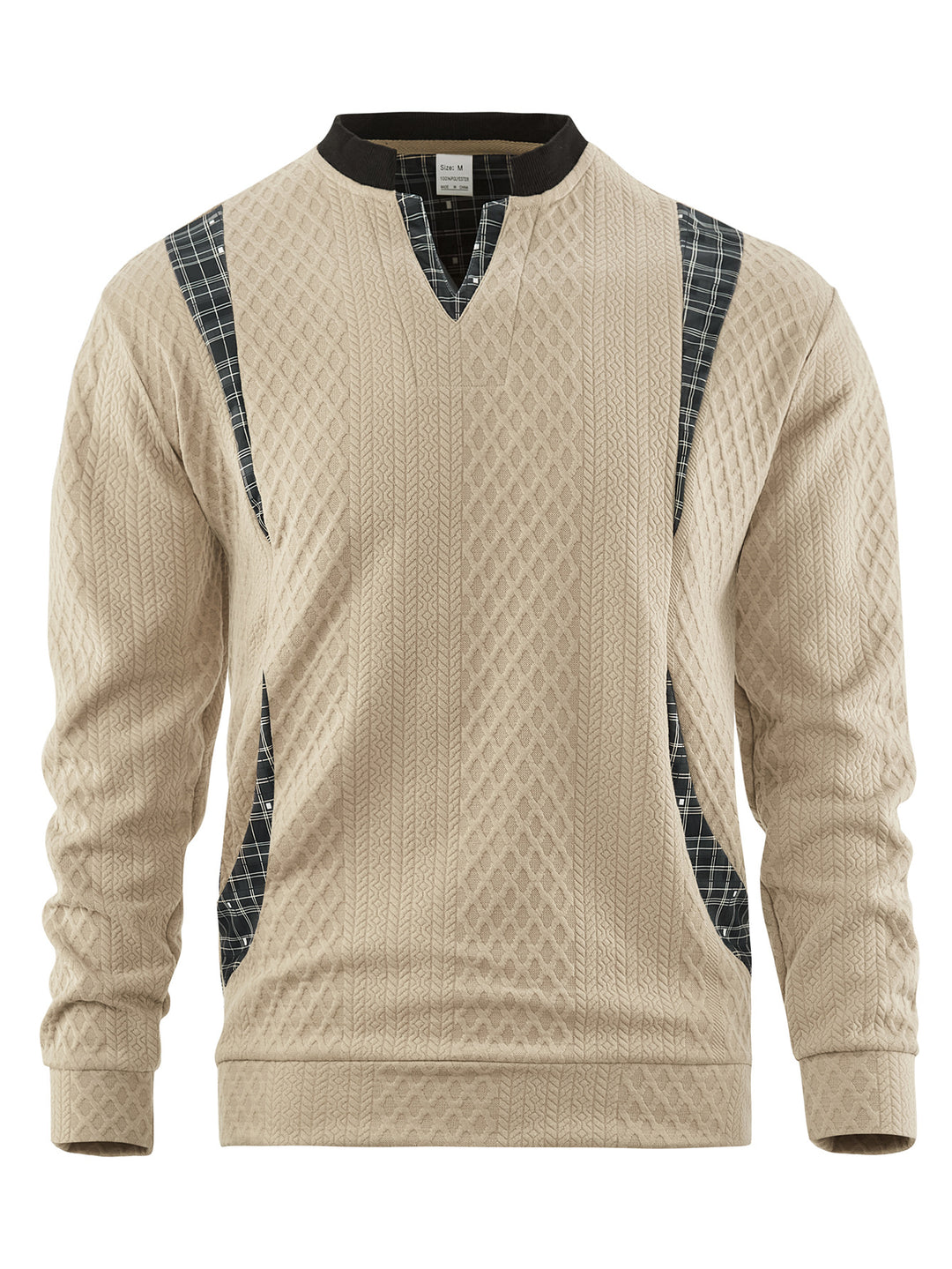 Herren Strickpullover mit modischen Karoelementen Echoarchiv