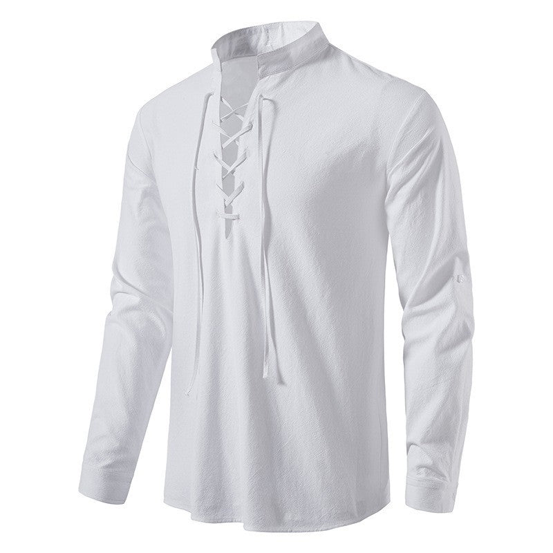 Herren Langarmshirt mit modischem Kordelzug Echoarchiv