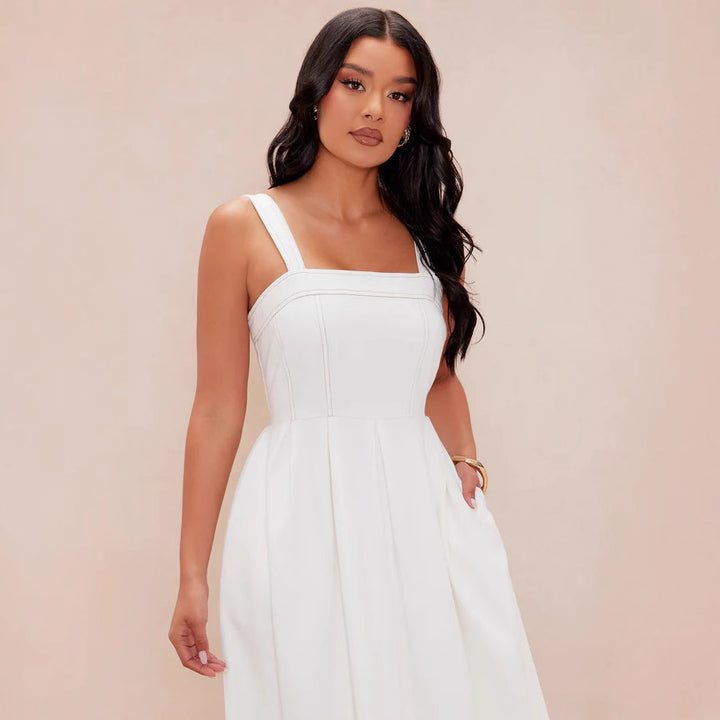 Damen Maxikleid mit schmalen Trägern und elegantem Schnitt Echo Archiv