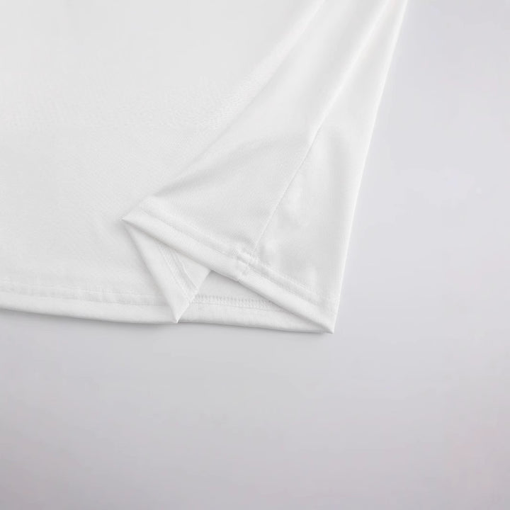 Damen Oversized Crop-T-Shirt mit künstlerischem Grafikdruck Echo Archiv