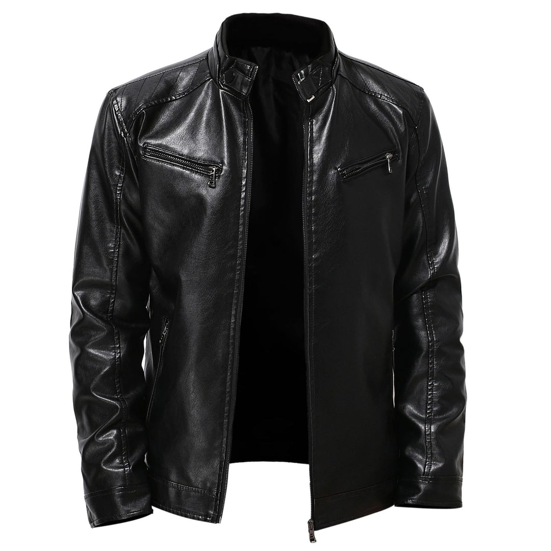 Herren stylische Kunstleder-Motorradjacke im Biker-Stil Echoarchiv