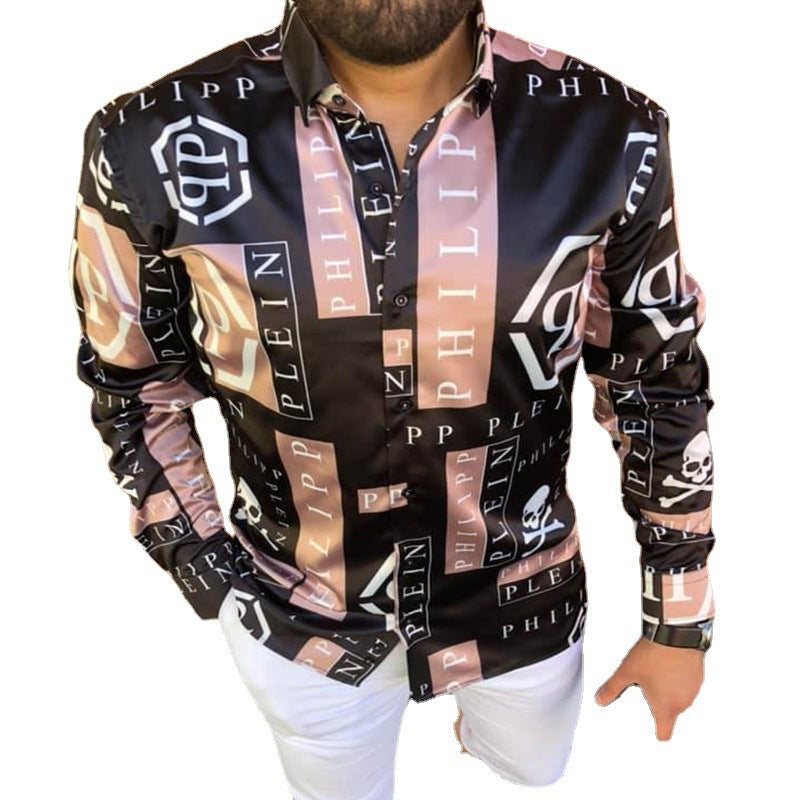 Herren Elegantes Hemd mit auffälligem Tierdruck und floralem Design Echoarchiv