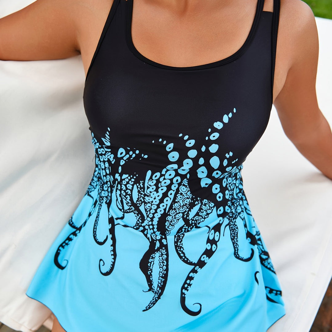 Damen Tankini-Set mit eleganter Flatteroptik und modernem Tiermotiv Echo Archiv