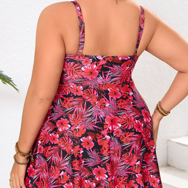 Damen Schwimmskleid mit floralem Design und verstellbaren Trägern Echo Archiv