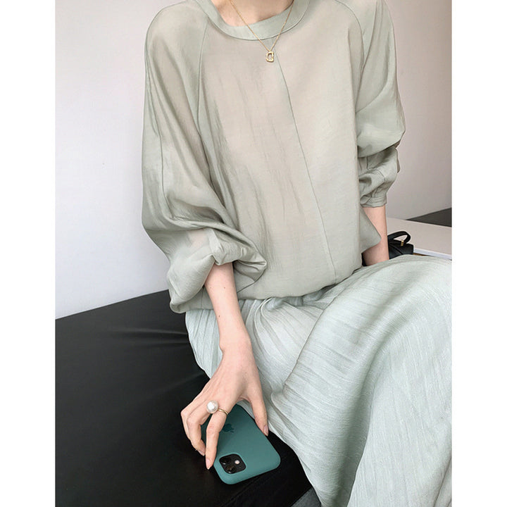 Damen Elegante und luftige Bluse mit ballonärmel Echoarchiv