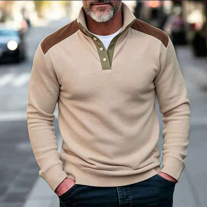 Herren Sportlicher Pullover mit Stehkragen Echo Archiv