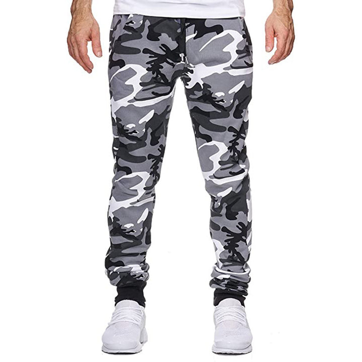 Herren Cargohose mit trendigem Camouflage-Design und elastischem Bund Echoarchiv